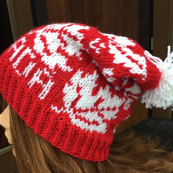 Hand Knit Canada Hat - Picture 3 of 6